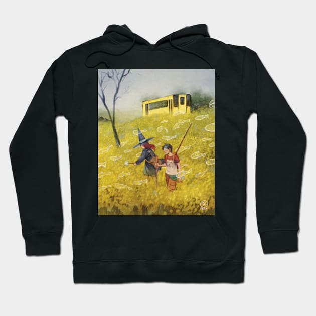 Yellow fields Hoodie by SimzArt